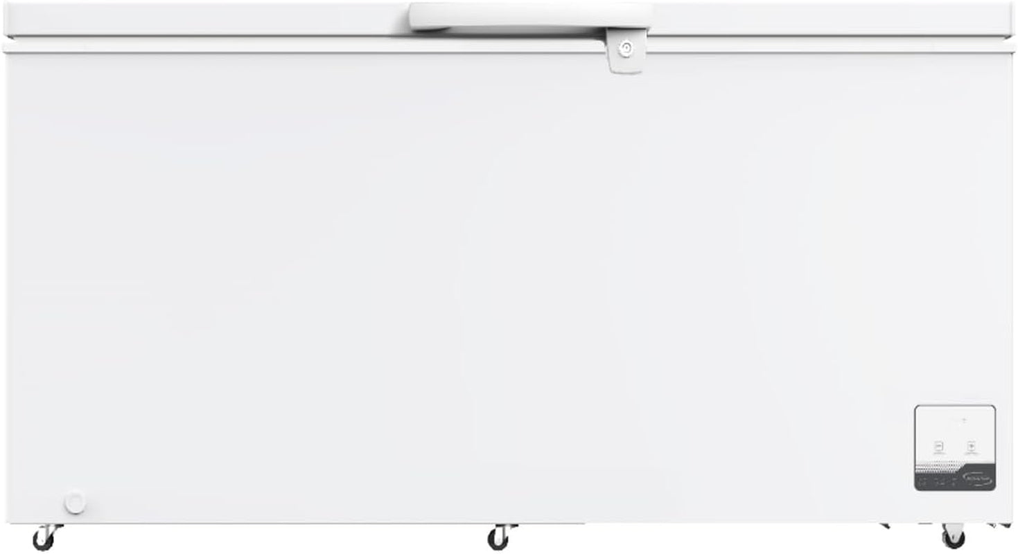 Congélateur Bahut GHF2500, Acier/Aluminium, 165 X 73.5 X 83.5 Cm, 500 L, 125 W, 2 Paniers, Éclairage LED, Avec Serrure, Blanc