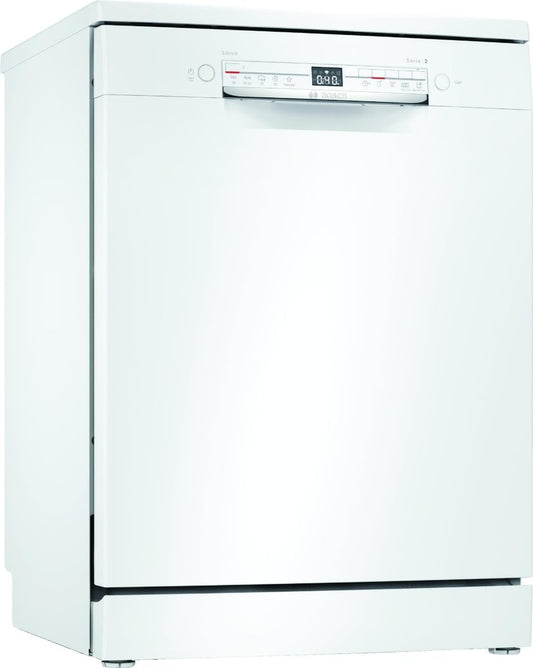 SMS2ITW33E Série 2 Lave-Vaisselle Intelligent, Autoportant, 60 Cm De Large, Panier À Couverts, Séchage Supplémentaire Par Simple Pression D'Un Bouton, Protection Aquastop Contre Les Dommages Des