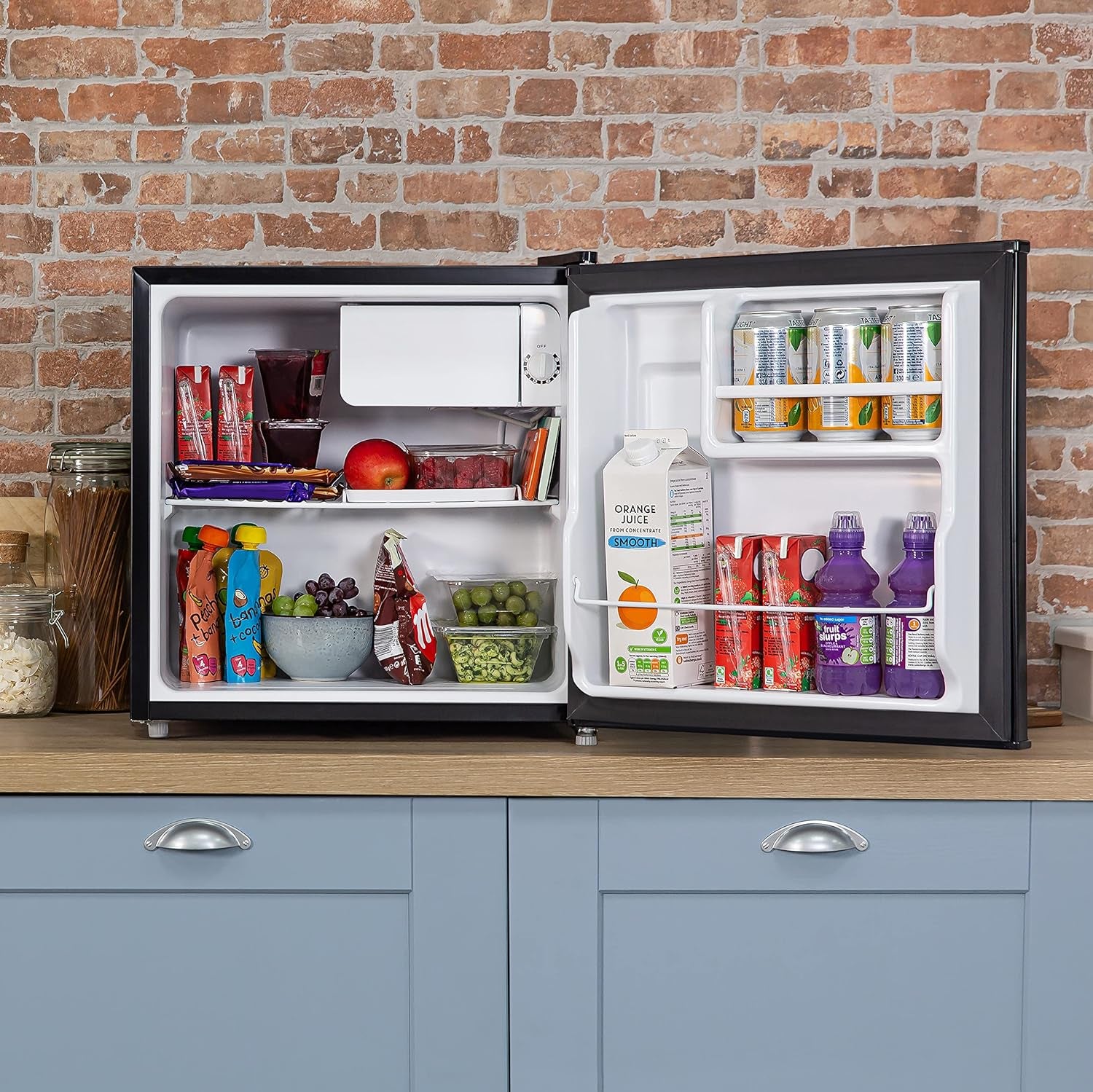 RHTTLF1B-EU Mini-Réfrigérateur En Pose Libre, 43 Litres, Classe D'Efficaciré Énergétique F - Noir