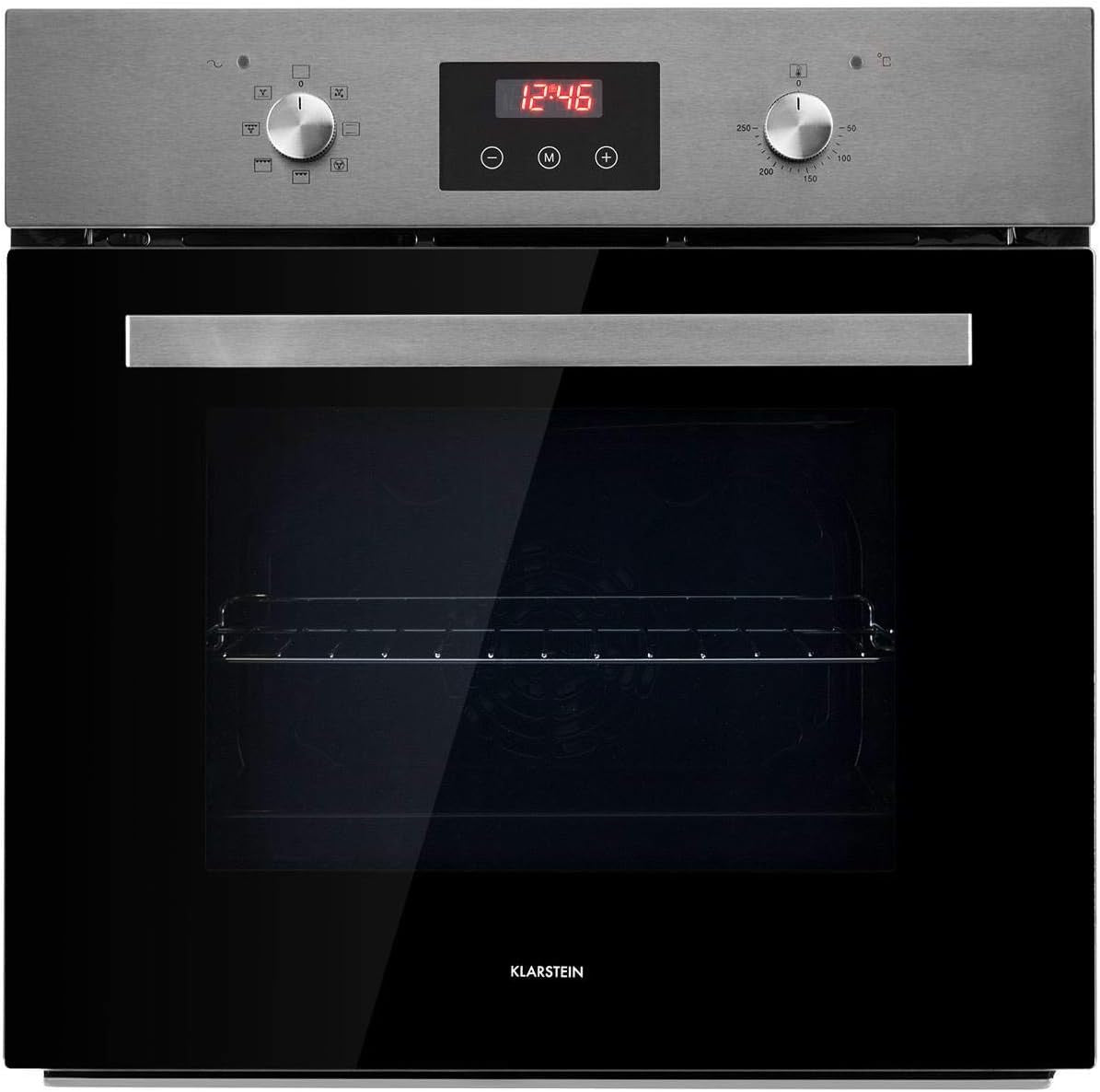 Kalahari - Four Encastrable, Électrique, Volume 68L, Classe D'Efficacité Énergétique A, 59,5 Cm, Plage De Température : 50-250°C, 7 Fonctions, 5 Inserts, Sécurité Enfant - Noir Cosmos