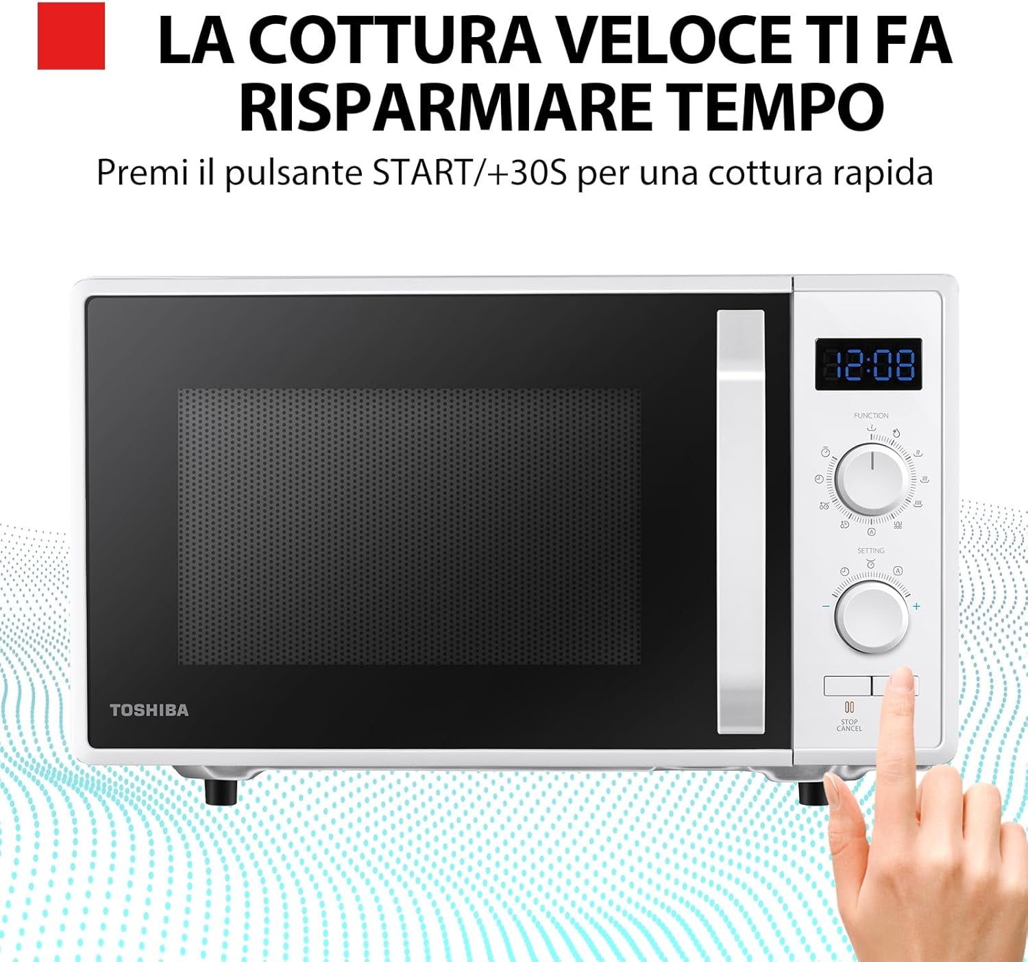MW2-AG23P(WH) 3-En-1 Four À Micro-Ondes Avec Gril 1050 W Et Cuisson Combinée, 23 L, Plaque Tournante Avec Mémoire De Position, Minuteur, Lumières LED Intégrées, 900 W, Blanc