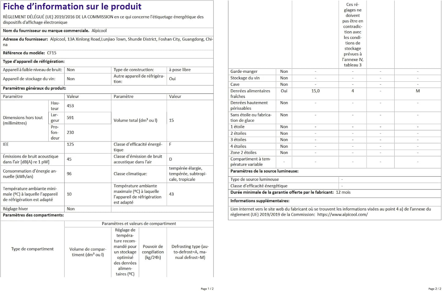 15L Compresseur Électrique, 12V Réfrigérateur De Voiture À Compresseur, APP Und Bouton Contrôle, Frigo Pour Voiture, Camion, Camping, Voyage