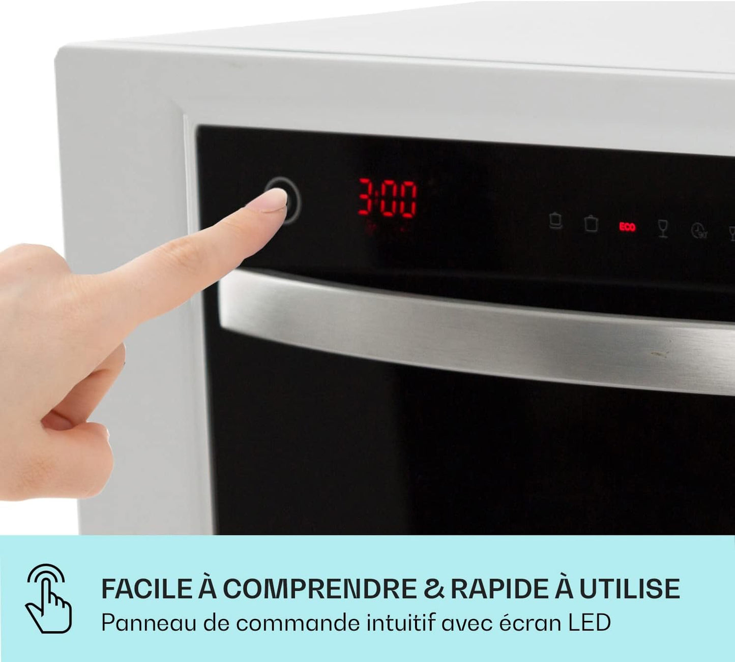 Mini Lave Vaisselle De 6 Couvert, Lave-Vaisselles Silencieux, 7 Programmes De Lavage, Petit Lave-Vaisselle De Table, Lave Vaisselle Portable, Facile À Installer Pour La Maison Et Bureau