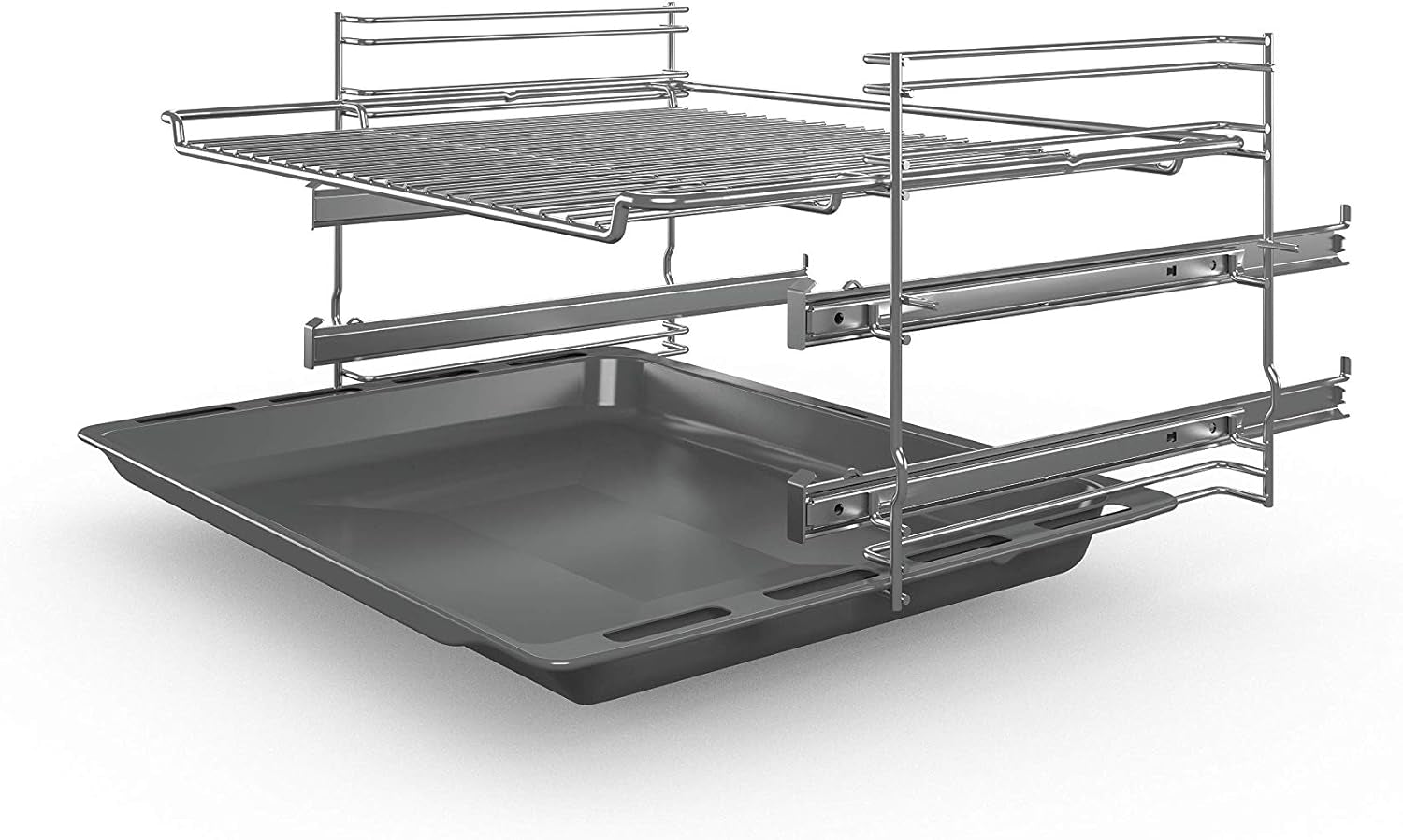HKR39C250 Série 4 Cuisinière Électrique 60 Cm De Large, Ecoclean Direct, 3D Air Chaud Cuisson À 3 Niveaux, Contrôle De L'Écran LED, Zone De Cuisson Extensible Pour Grande Batterie De Cuisine