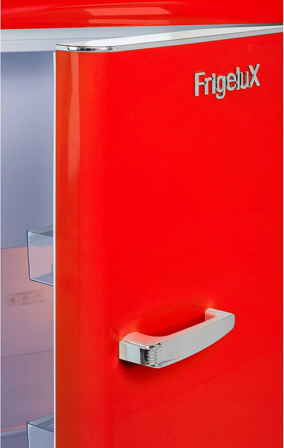 - Réfrigérateur Armoire Rétro RF218RRA++ - Réfrigérateur Congélateur 218L Dont Congélateur 23L - Dégivrage Automatique - Pose Libre - Style Vintage Années 50 - Rouge