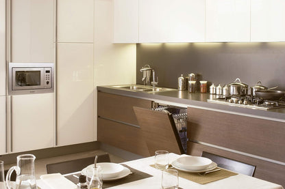 MIC211EX - Micro-Ondes Intégré/Intégré Avec Grill, 20 L, 800 W/1000 W, 8 Programmes Automatiques, Gris