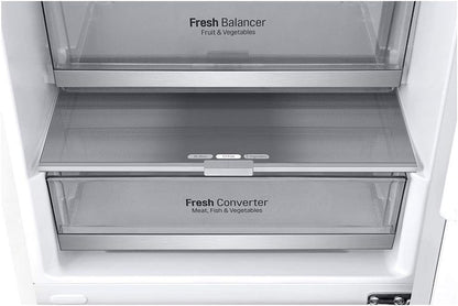 GBB72SWDMN Réfrigérateur Combi No Frost 203 Cm Avec Congélateur, Compresseur Smart Inverter, 384 Litres Blanc
