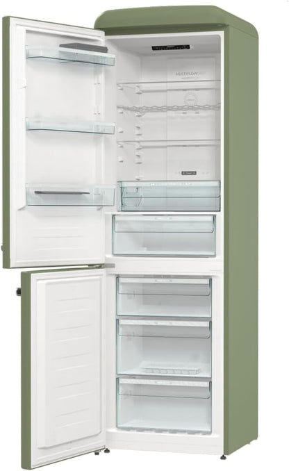 Retro Collection ONRK 619 DOL-L Retro - Réfrigérateur-Congélateur / 194Cm / Inverter Compresseur Nofrost Plus/Ionair/Crispzone/Partie Réfrigérateur 204L/Congélateur 96L/EEK D/Olive