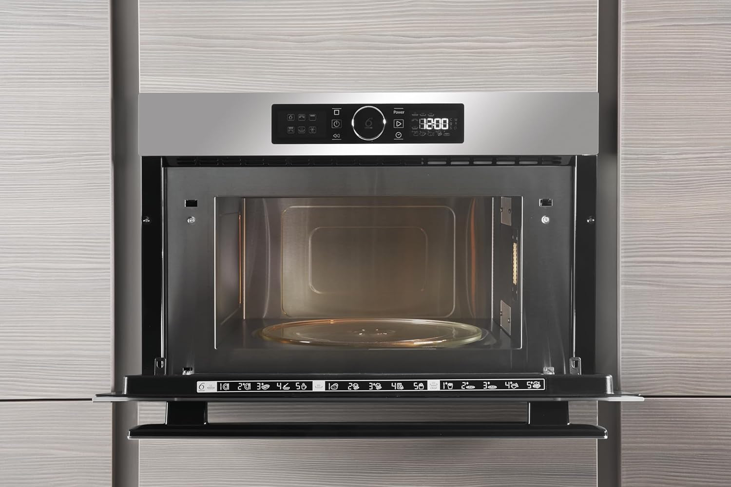 Whirlpool Micro Ondes Grill Encastrable AMW730IX - Integrable Inox - 31 Litres - 1000 W [Classe Énergétique B]