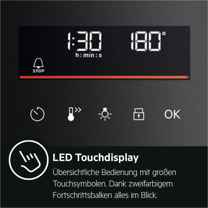 BPS335061M Four Encastrable/Pyrolyse Auto-Nettoyage/Série 6000 Air Chaud Annulaire : Résultats De Cuisson Homogènes Sur 3 Niveaux / 45 Programmes Automatiques/Écran Tactile Led/Chauffage