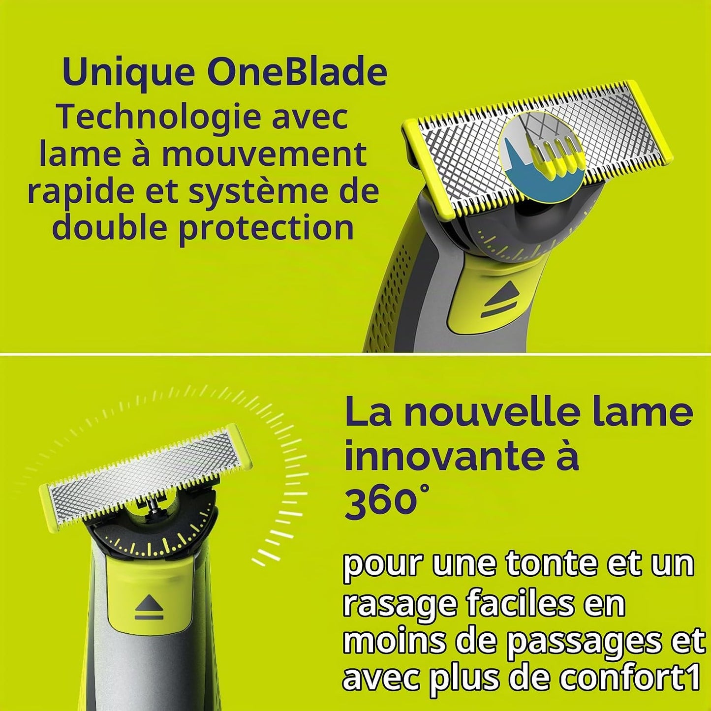Philips  Oneblade 360 Face + Body Hybrid Tondeuse Et Rasoir Électrique QP2834/70