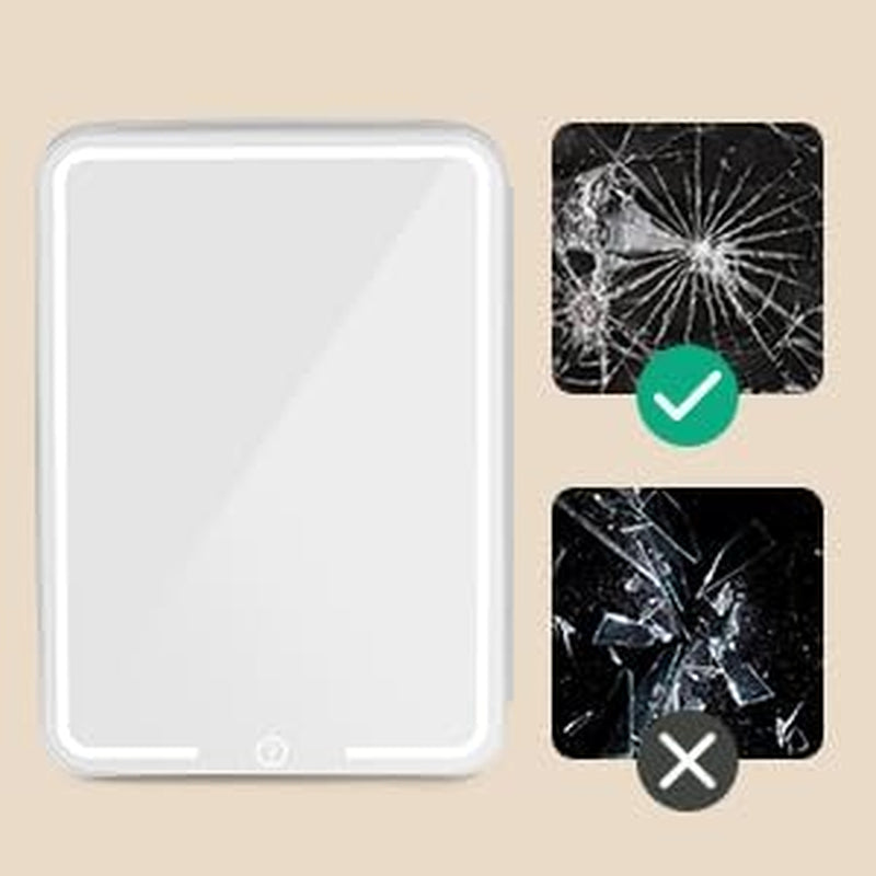 YOURLITE Mini Frigo De Chambre 2 En 1 10 Litres Avec Miroir LED À Intensité Variable, Mini Réfrigérateur Portable Ac/Dc Pour Cosmétiques Réfrigérés, Produits De Soins De La Peau Et Aliments