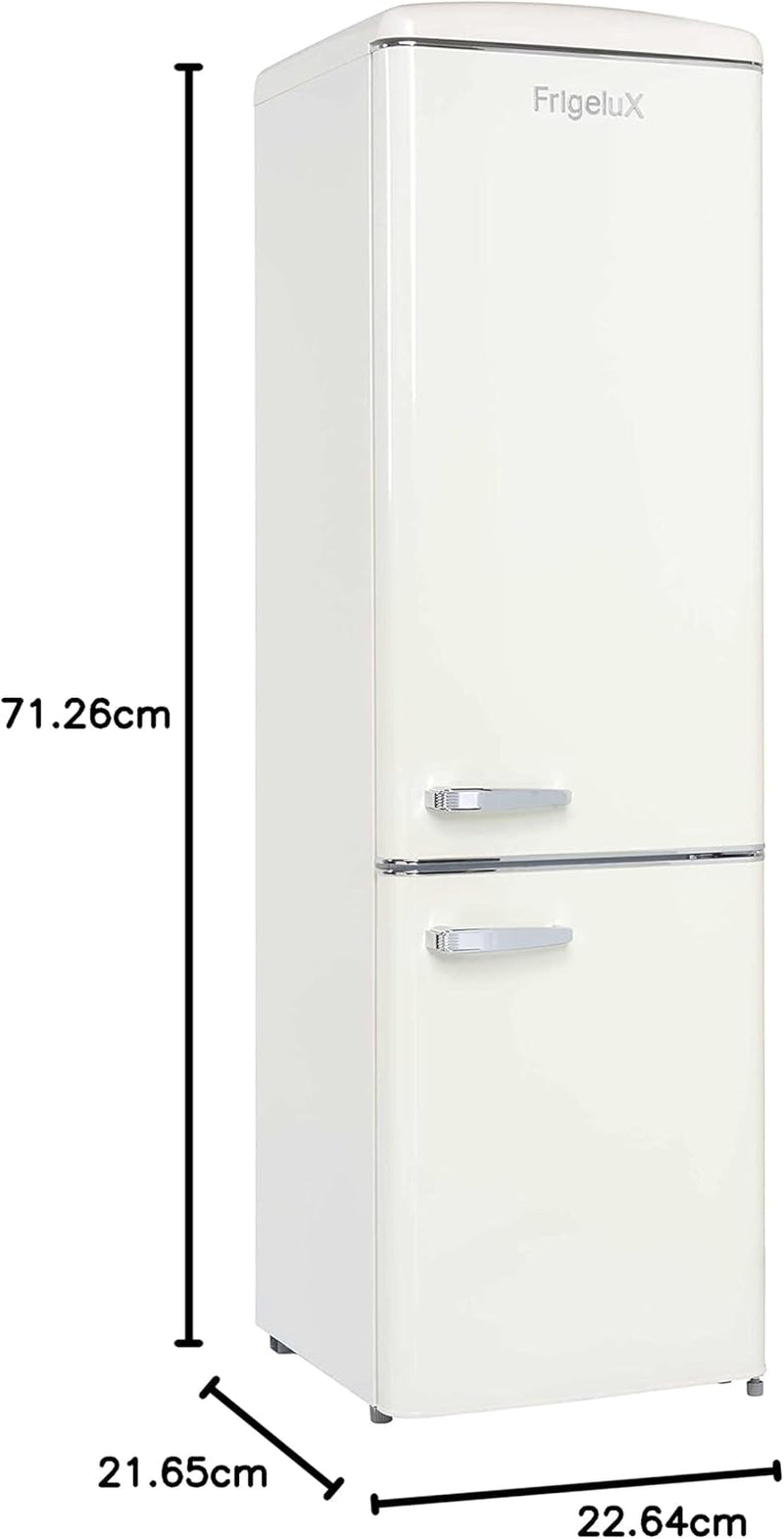 - Réfrigérateur Combiné Rétro CB255RCA++ - Réfrigérateur Congélateur 2 Portes - 255L Dont Congélateur 63L - Dégivrage Automatique, Pose Libre, Style Vintage - Crème