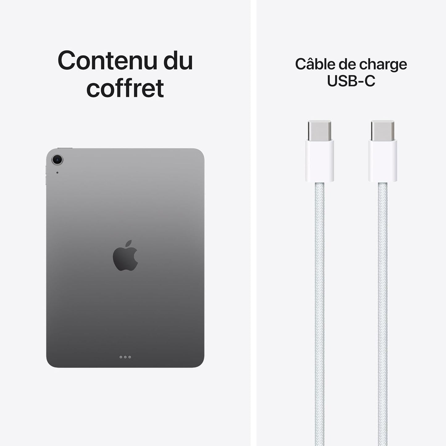Ipad Air 11 Pouces (M4) : Écran Liquid Retina, 128 Go, Caméras Avant/Arrière 12 MP, Wi‑Fi 7 Avec  N1, Touch ID, Autonomie D’Une Journée – Gris Sidéral