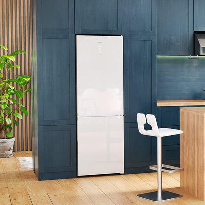 Réfrigérateur Combiné 2 Portes En Verre Bolero Coolmarket Combi 356 White Glass D. 356 L, Hauteur 200 Cm, Largeur 60 Cm, Faible Consommation, Système Multi Air Flow, No Frost Total