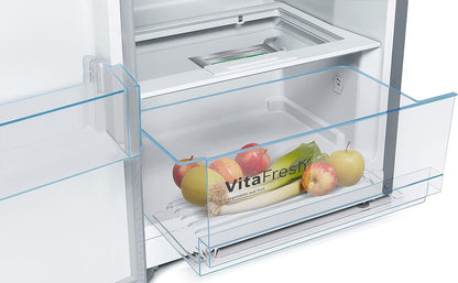 Serie 4 KSV36VXEP Réfrigérateur Autoportante 346 L E Noir, Acier Inoxydable