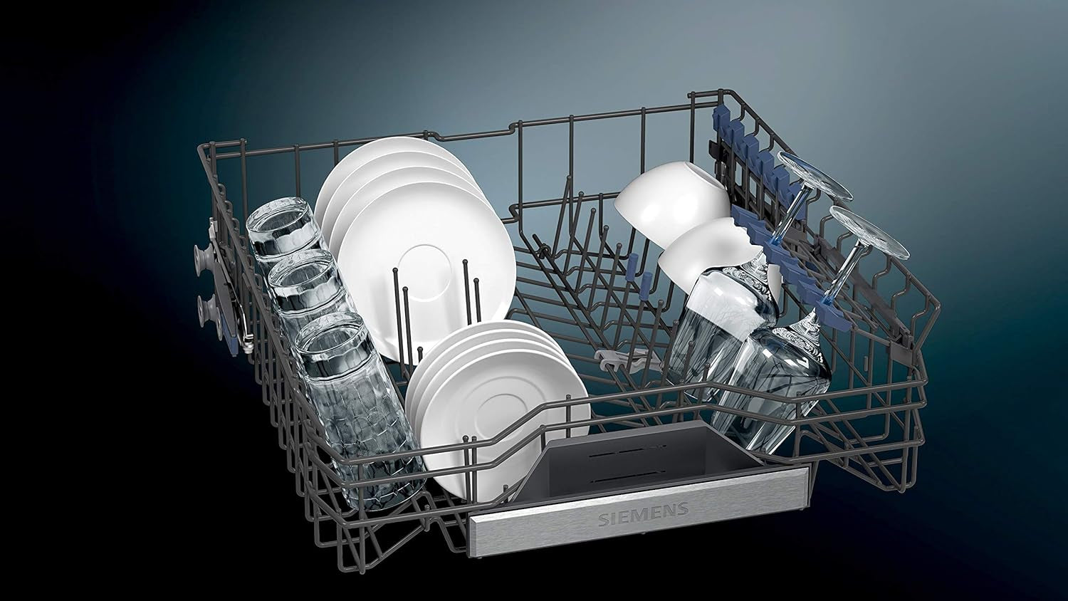 SN45ZS49CE Iq500 Lave-Vaisselle Sous Plan, Classe C, 75 Kwh, 14 MGD, Séchage Zéolite, Compatible Smart Home via Home Connect, Glasszone Dans Le Panier Supérieur