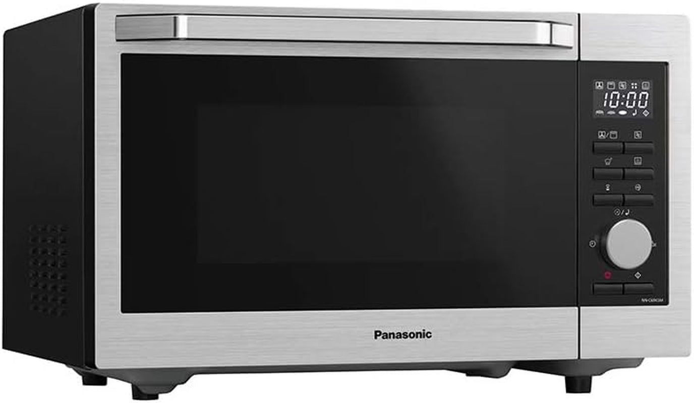 NN-C69KSMEPG Four Micro-Ondes Combiné Gril Et Plateau Tournant En Verre, 30L, 1000W, 40/100-220°C, 30 Programmes, Décongélation Auto, 5 Niveaux De Puissance, Minuterie, LED, Acier Inoxydable