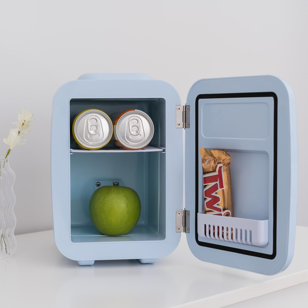 Mini Frigo 4L - Petit Frigo, Mini Frigo De Chambre 12V/220V, Mini Frigo Cosmetique, Fonction Chaud Et Froid, Mini Refrigerateur, Frigo Mini