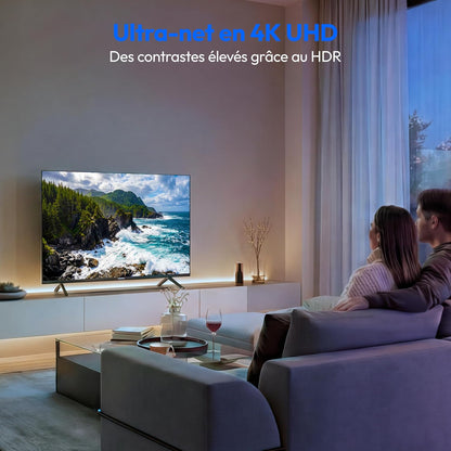 125.7 Cm 50" Téléviseur Ultra HD Smart TV 4K Dolby Vision HDR Prime Video Disney+ Compatible Google TV PVR Bluetooth, MD850401