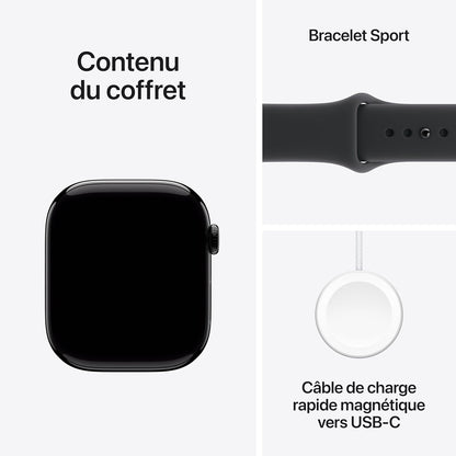 Watch Series 11 [GPS 46 Mm] Montre Connectée Avec Boîtier Obsidienne Et Bracelet Sport Noir. Score De Sommeil, Moniteur D’Activité, Suivi De La Santé, Écran Toujours Activé