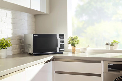 R-860S Micro-Ondes Combiné 25 Litres À Plateau Fixe - Argent