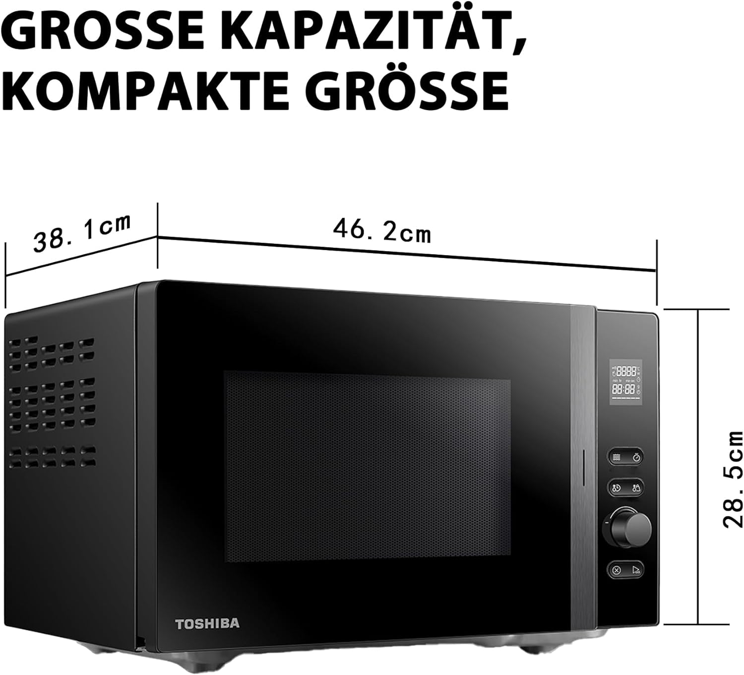 Micro-Ondes 20L MV-AM20T(BK), 800W, 12 Menu Automatique, 5 Niveaux De Puissance, Ampoule LED, Plateau Tournant Amovible, Dégivrage Facile, Noir