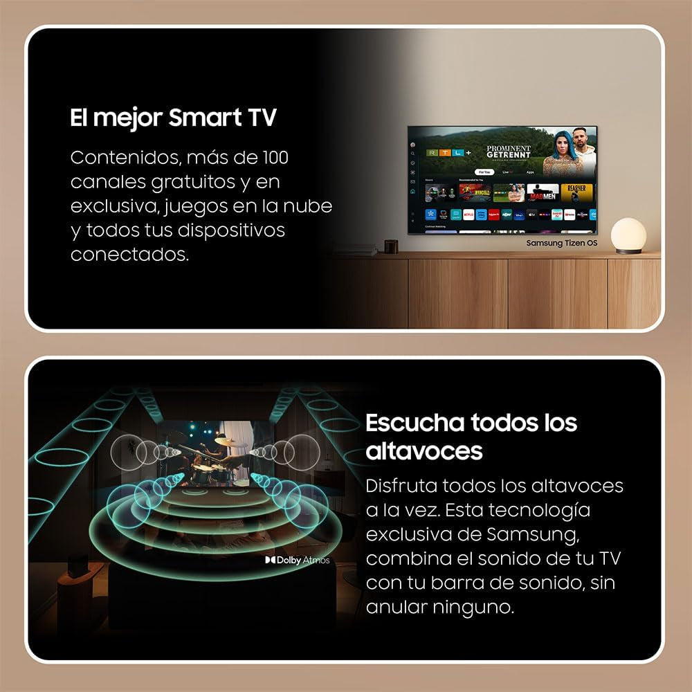 TV QLED 4K 2024 55Q80D Smart TV De 55" Avec Image Et Son Améliorés, Meilleur Contrôle Des Couleurs Avec Full Array, Le Meilleur Smart TV Et Écoutez Tous Les Haut-Parleurs Avec Q-Symphony