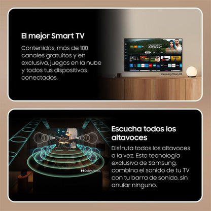 TV QLED 4K 2024 55Q80D Smart TV De 55" Avec Image Et Son Améliorés, Meilleur Contrôle Des Couleurs Avec Full Array, Le Meilleur Smart TV Et Écoutez Tous Les Haut-Parleurs Avec Q-Symphony