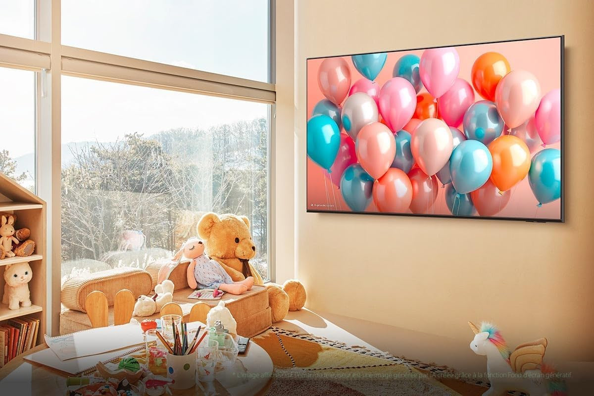TV AI 85 Pouces QLED Q7FA 2025 4K Smart TV, Quantum Dots, Processeur Q4 AI Gen1, Wifi, Airplay, HDR, Q-Symphony, OTS Lite, Gaming Hub, Bixby, Application Opérateurs Intégrées