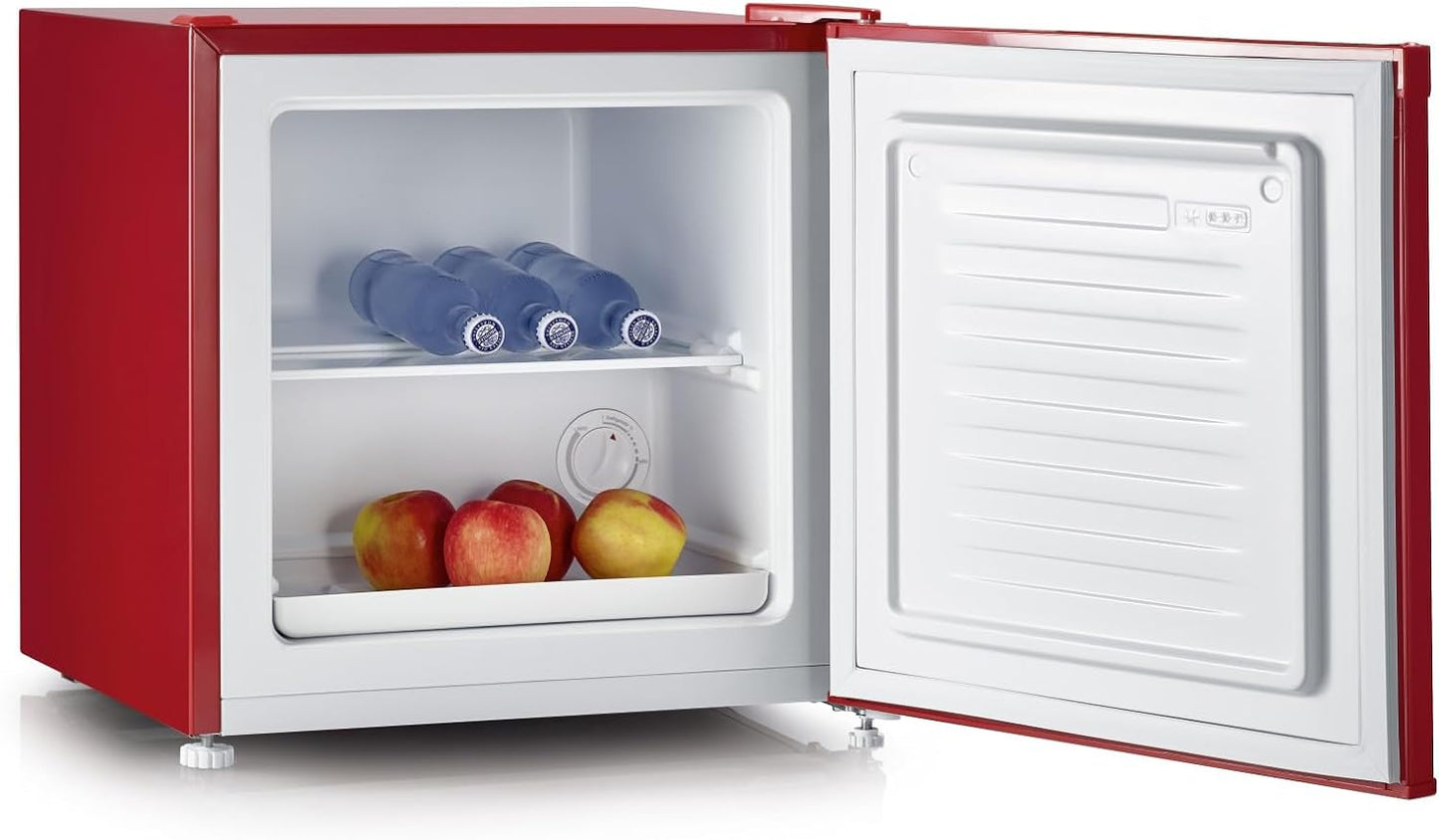 Réfrigérateur Bar Convertible Congélateur, Pose Libre, Largeur 47,4 Cm, 31 Litres, Classe Énergétique E, Look Rétro, Rouge, GB 8881