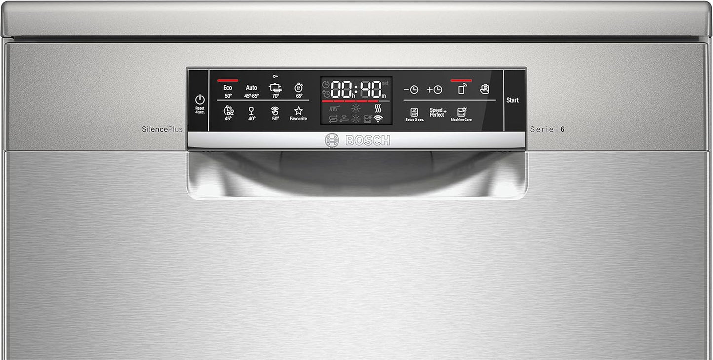 SMS6ECI93E - Série 6 - Lave-Vaisselle Pose-Libre - 60Cm - Home Connect - 13 Couverts - Moteur Ecosilence - Inox