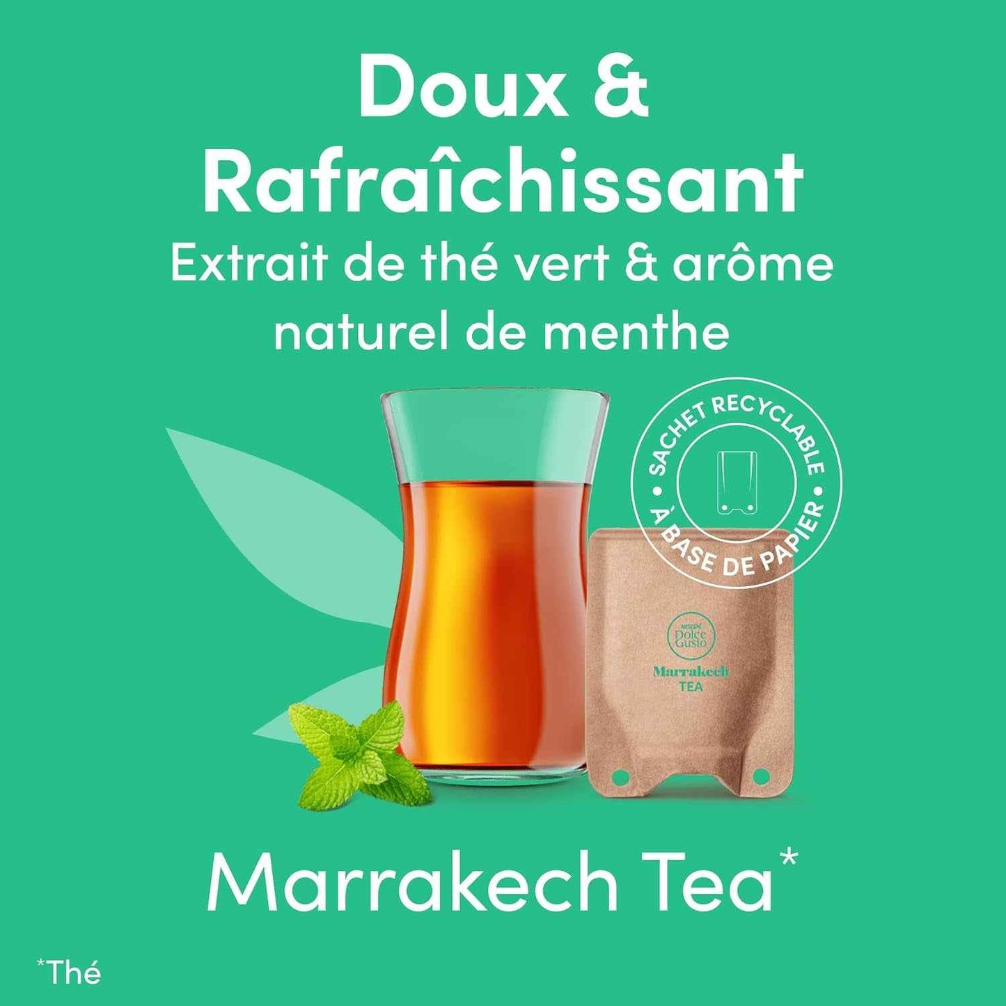 Marrakech Tea , 60 Sachets De Thé , 5 X 12 | Sachets De Thé Pour Infusion Rapide , Compatibles Uniquement Avec Les Machines NDG NEO , Technologie Infusion Airfoam