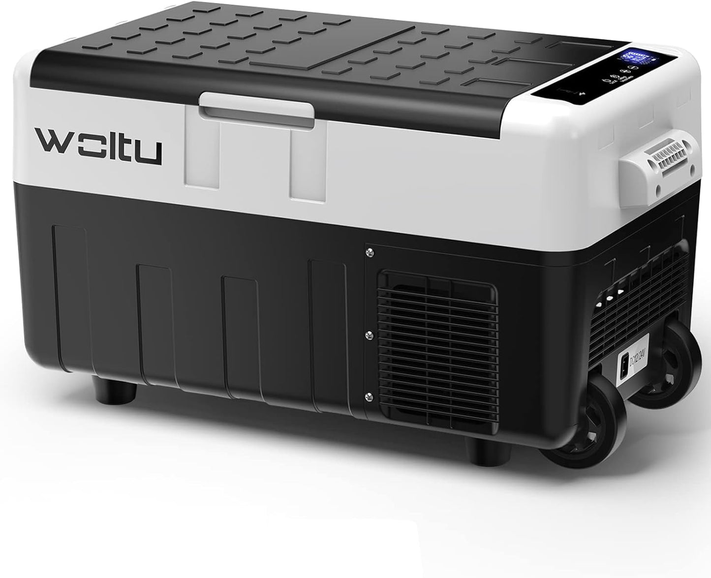 Glacière Électrique, Mini Congélateur, Glacière À Compression, Mini Frigo Portable, Glacière Pour Auto, 30 L, Avec Roulettes Et Port USB, 12/24 V Et 100-240 V, Kue013Wsz