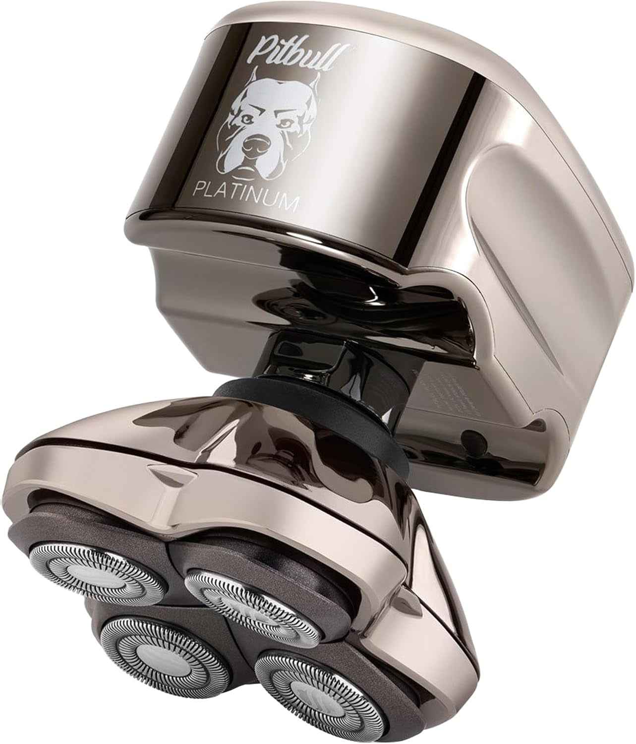 Pitbull Platinum Pro - Rasoir Électrique Homme - Sans Fil, Rechargeable, Humide/Sec, Ergonomique Pour Crâne Chauve - Avec Socle De Rinçage Et Étui De Voyage | Rasoir Électrique Homme, Sans Fil, Rechargeable, Humide/Sec, Crâne Chauve, Avec Socle De Rinçage