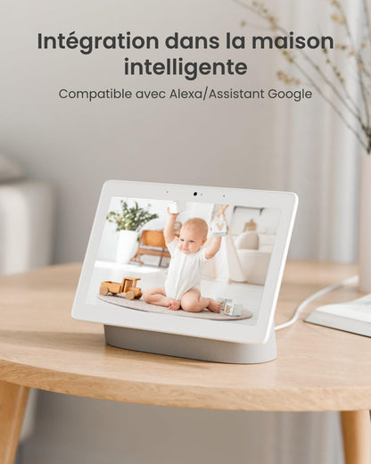 3K 5MP Caméra Surveillance Wifi Intérieure 360° PT, E1 Pro | Suivi Automatique, Détéction De Personne/Animal/Pleurs De Bébé, Wi-Fi 2,4/5 Ghz, Vision Nocturne, Audio Bidirectionnel.