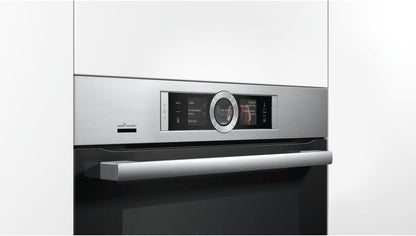 Four Encastrable Pyrolyse  HRG6769S6 - Four Multifonction Chaleur Tournante Ou Pulsée / 71 Litres / Classe a / Inox / Rails Télescopiques / Injection De Vapeur / Porte Froide (4 Vitres)