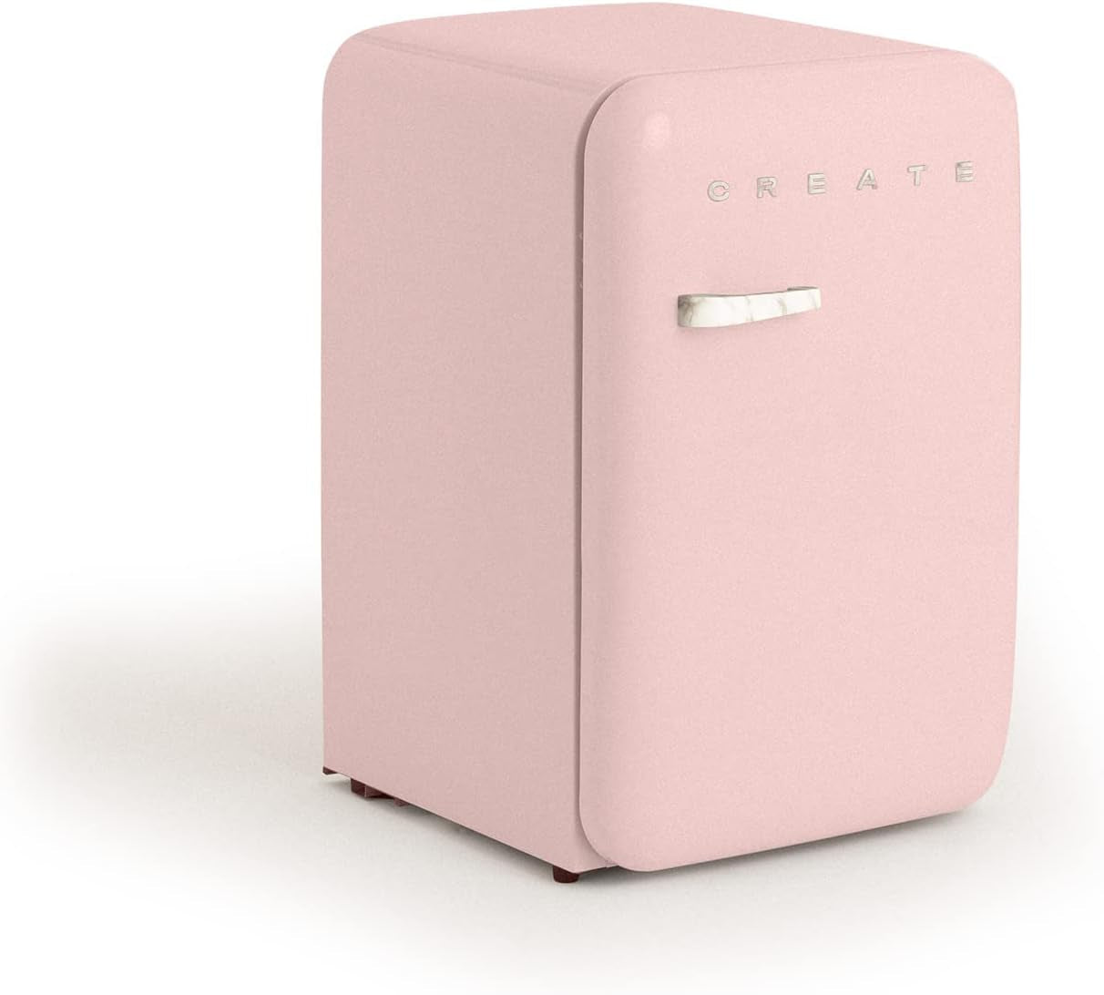 / RETRO FRIDGE 83.5 Marble/Réfrigérateur Rose Avec Poignée Marbre/Pratique Et Fonctionnel, Matériaux Résistants