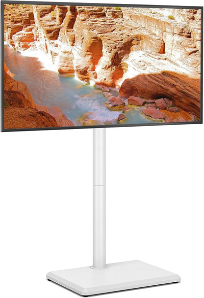 Support TV Au Sol Pour Téléviseurs De 32 À 60 Pouces, Support TV Haut Avec Pieds De Support, Support Tvs D'Angle Slim, Hauteur Réglable, Pivotant, Max VESA 400X400Mm Jusqu'À 40Kg