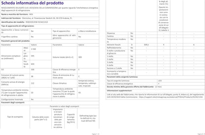 RKB333E2DW Réfrigérateur Pose Libre / 1550 Mm / 309 L/E