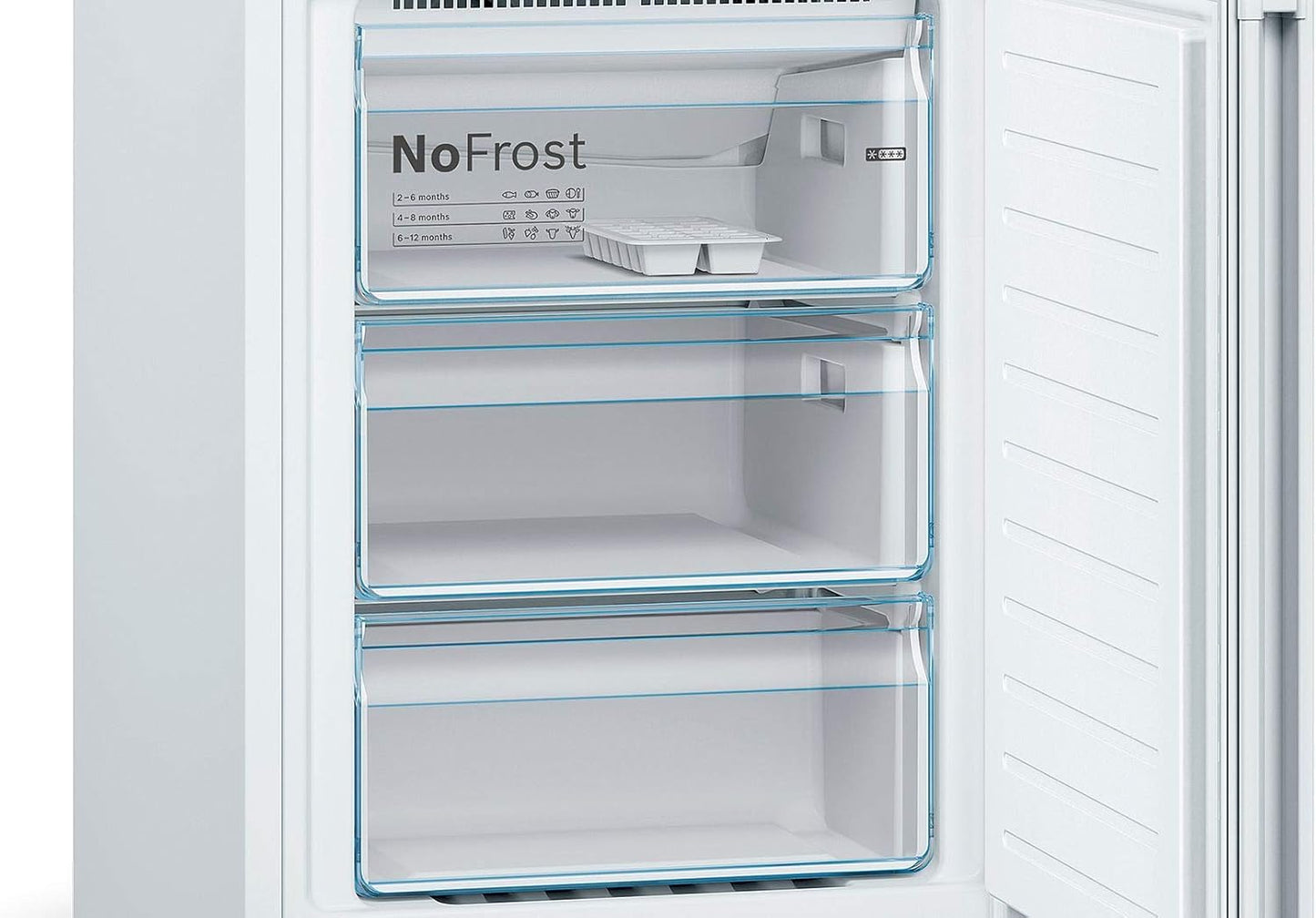 Réfrigérateur Congélateur Bas KGN39VWEA Série 4, Vita Fresh, 203 X 60 Cm, Blanc