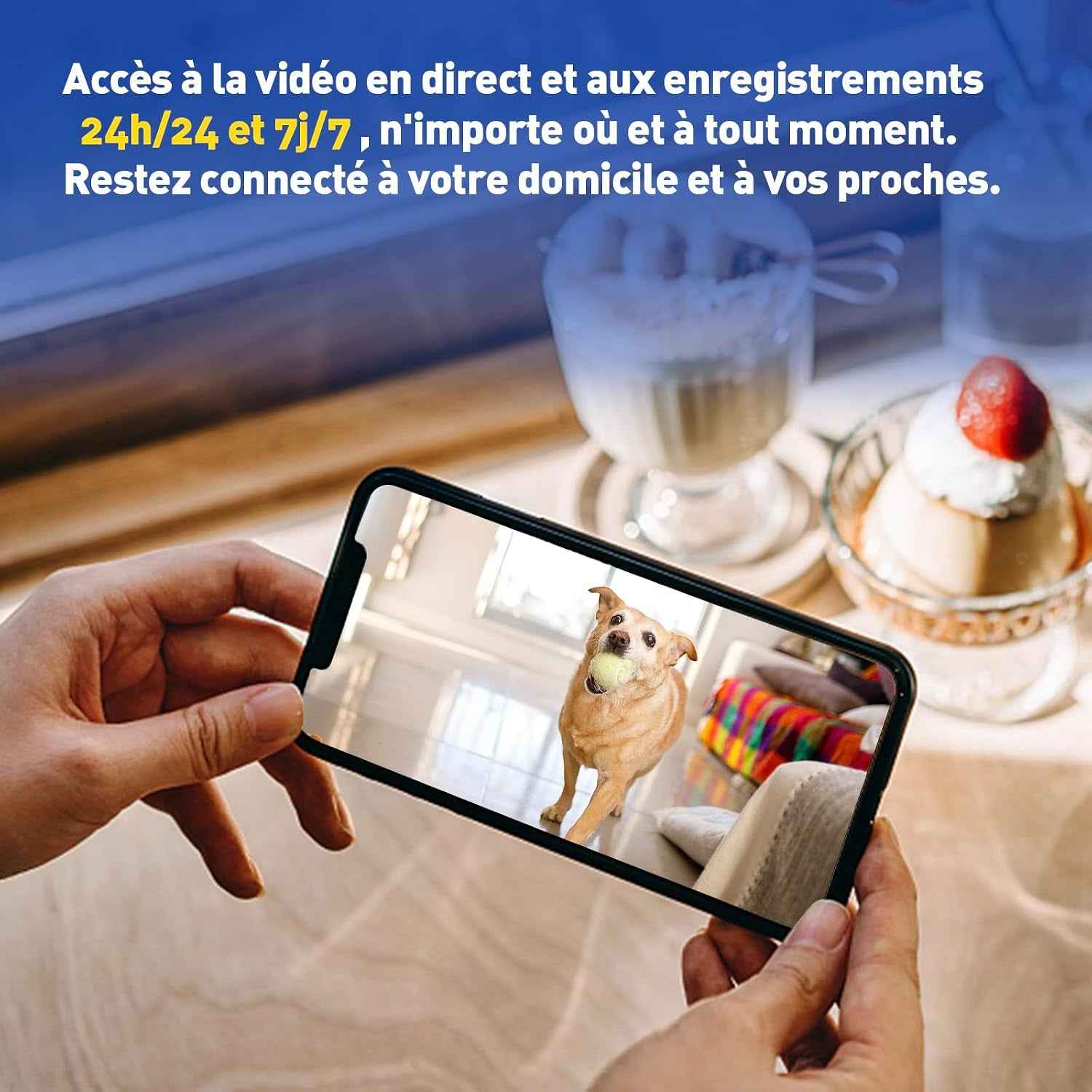 MW8 Caméra Espion Wifi 2K Ultra HD Camera Sans Fil, 5000Mah Batterie, Détection De Mouvement Intelligente, Alarme Sur Téléphone Portable, Vision Nocturne, Alarme Par E-Mail,Noir