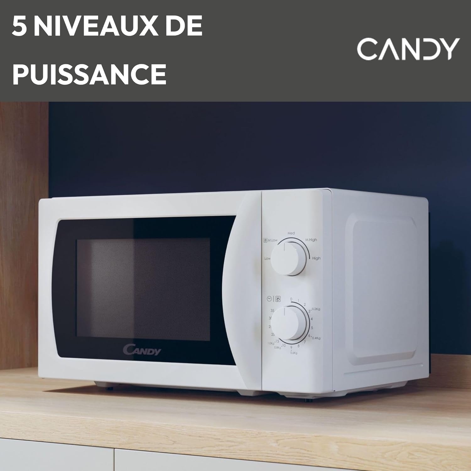 Idea CMW20SMW Four Micro-Ondes 700 W 20L , Fonction Décongélation, Plateau Tournant, Blanc