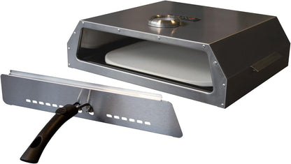 TAINO Boîte À Pizza Avec Porte, Pelle À Pizza, Pierre À Pizza, Four En Acier Inoxydable Argenté