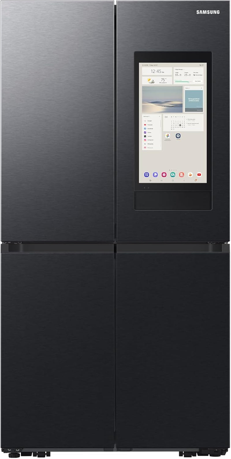 Samsung Réfrigérateur 4 Portes Family Hub AI, Avec AI Vision Inside, Wifi+Ai Energy Mode, Centre De Boissons, Dos Métallique, 636 L