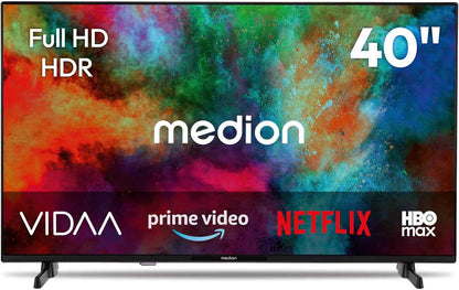 Téléviseur Full HD 100,3 Cm (40 Pouces) (Smart TV, HDR, VIDAA Store, Netflix, Prime Video, Disney+, DAZN, Paramount+, Hbbtv, PVR, Bluetooth), MD 840101