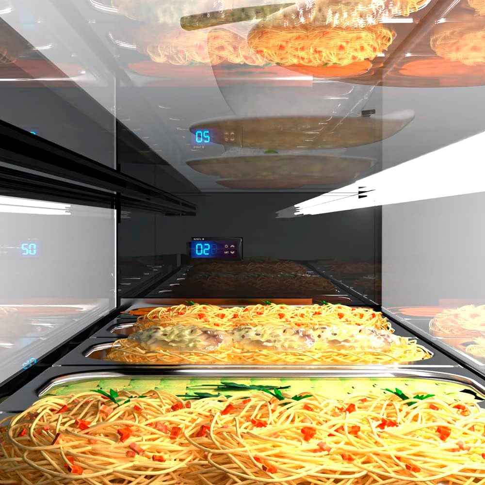 Vitrine À Tapas Logic WORLDMAI X SAYL, 132 X 38 Cm, 6 Bacs GN 1/3 Pour CHR. Vitrine Réfrigérée Professionnelle De Comptoir Avec Éclairage LED, Pour Bar Et Restaurant.