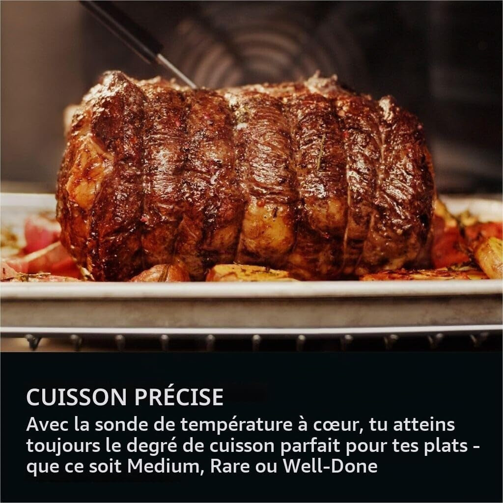AEG Four Wifi Encastrable Série 7 Tft-Fulltouch Avec Assistant De Cuisson, Fabriqué En Allemagne, Auto-Nettoyage À Pyrolyse, Capteur De Température Centrale : Pour Une Cuisson Précise, 1 Extension