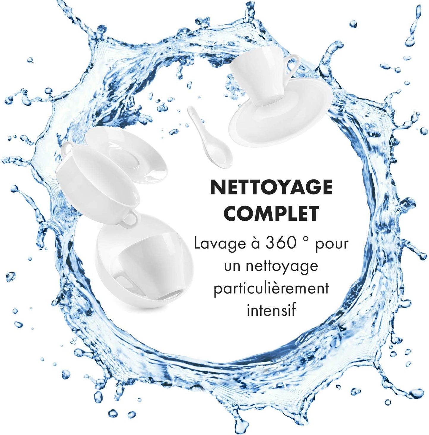 Lagoona Mini Lave-Vaisselle Autonome : CEE F, 1380W, 6 Couverts, Consommation D'Eau: 6,5L, 7 Programmes plus Séchage Supplémentaire, 49 Db, Panneau De Commande Tactile Noir, Blanc