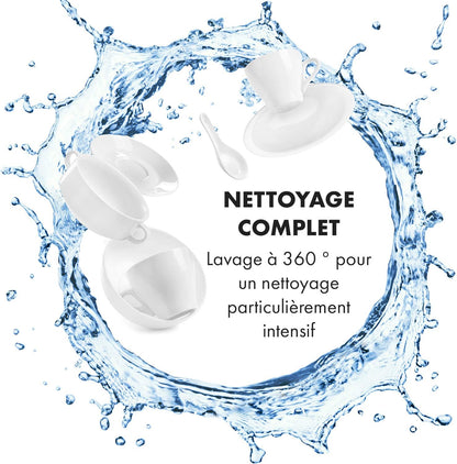 Lagoona Mini Lave-Vaisselle Autonome : CEE F, 1380W, 6 Couverts, Consommation D'Eau: 6,5L, 7 Programmes plus Séchage Supplémentaire, 49 Db, Panneau De Commande Tactile Noir, Blanc